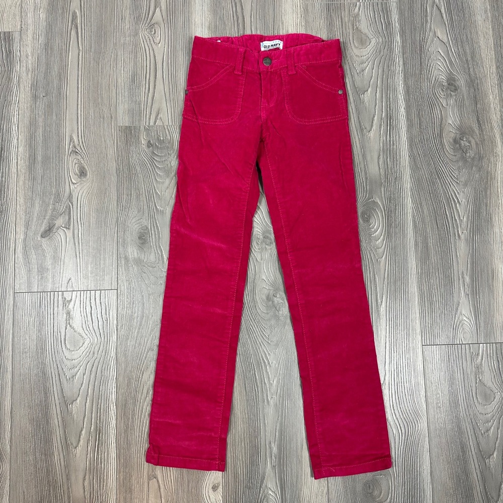 Girl's Old Navy Pink Corduroy Pants - SIZE 8 Adjustable Elastic Waistband